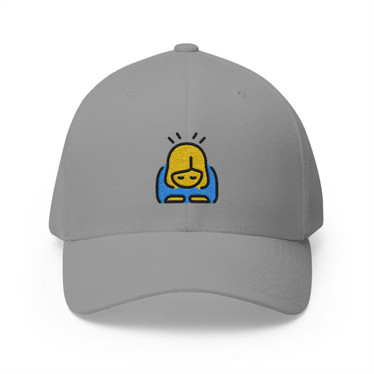 Woman Bowing Emoji Grey Cap – Premium by Capmoji