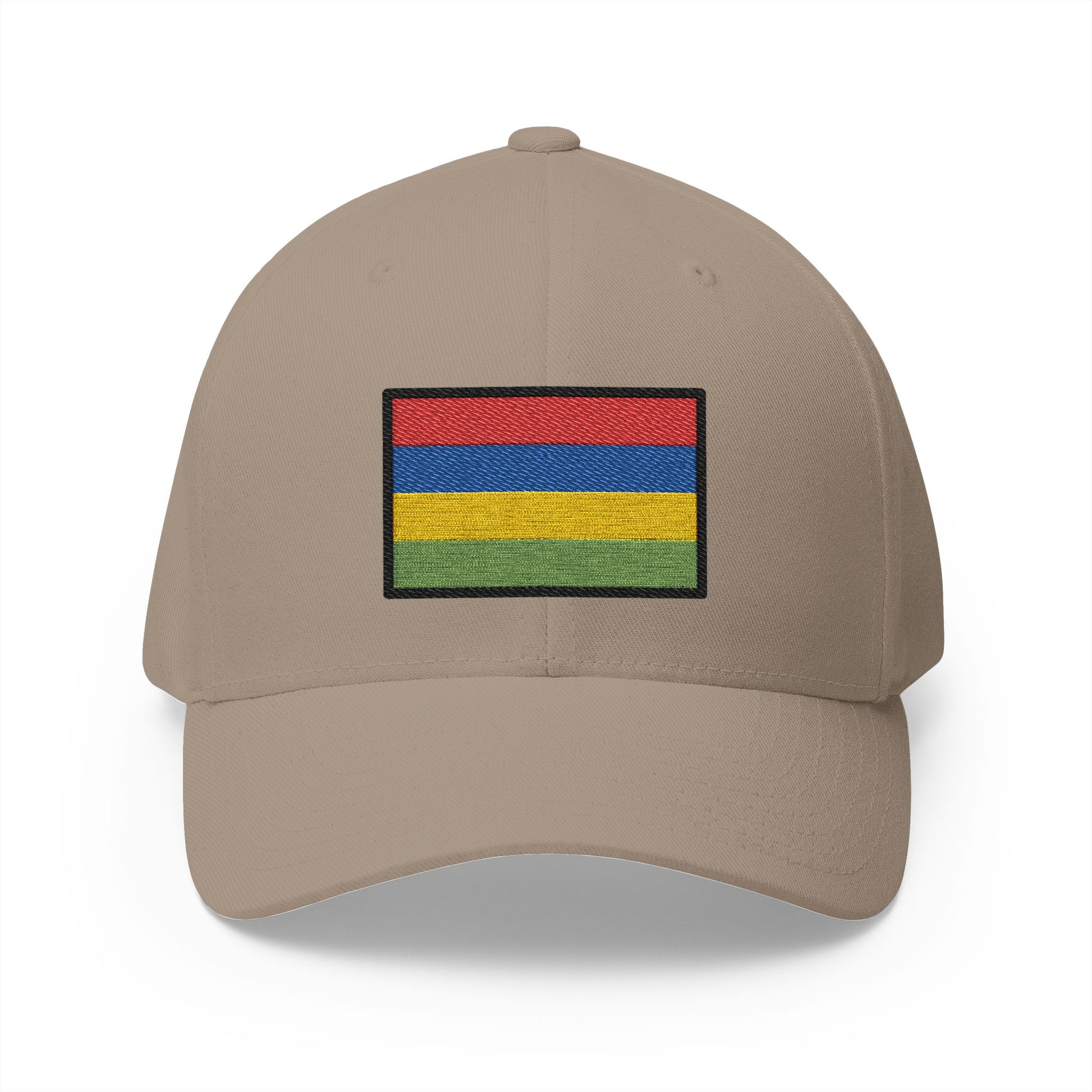 Flag: Mauritius Emoji Khaki Cap – Premium by Capmoji