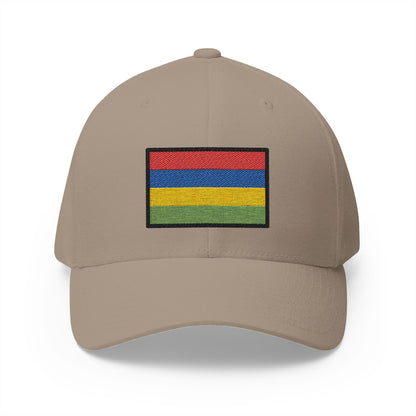 Flag: Mauritius Emoji Khaki Cap – Premium by Capmoji