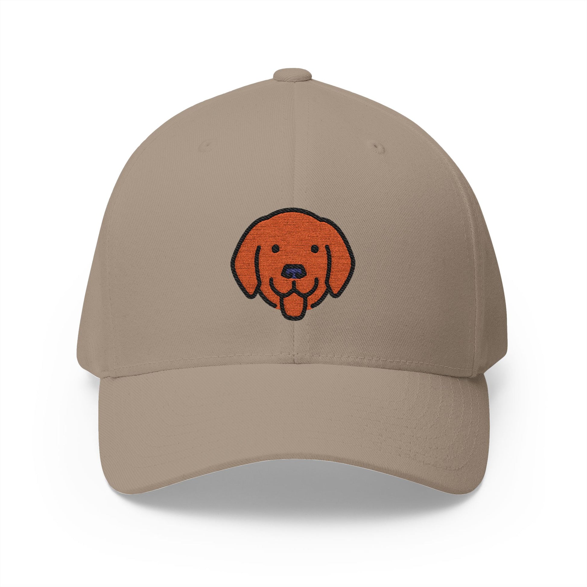 Dog Face Emoji Khaki Cap – Premium by Capmoji