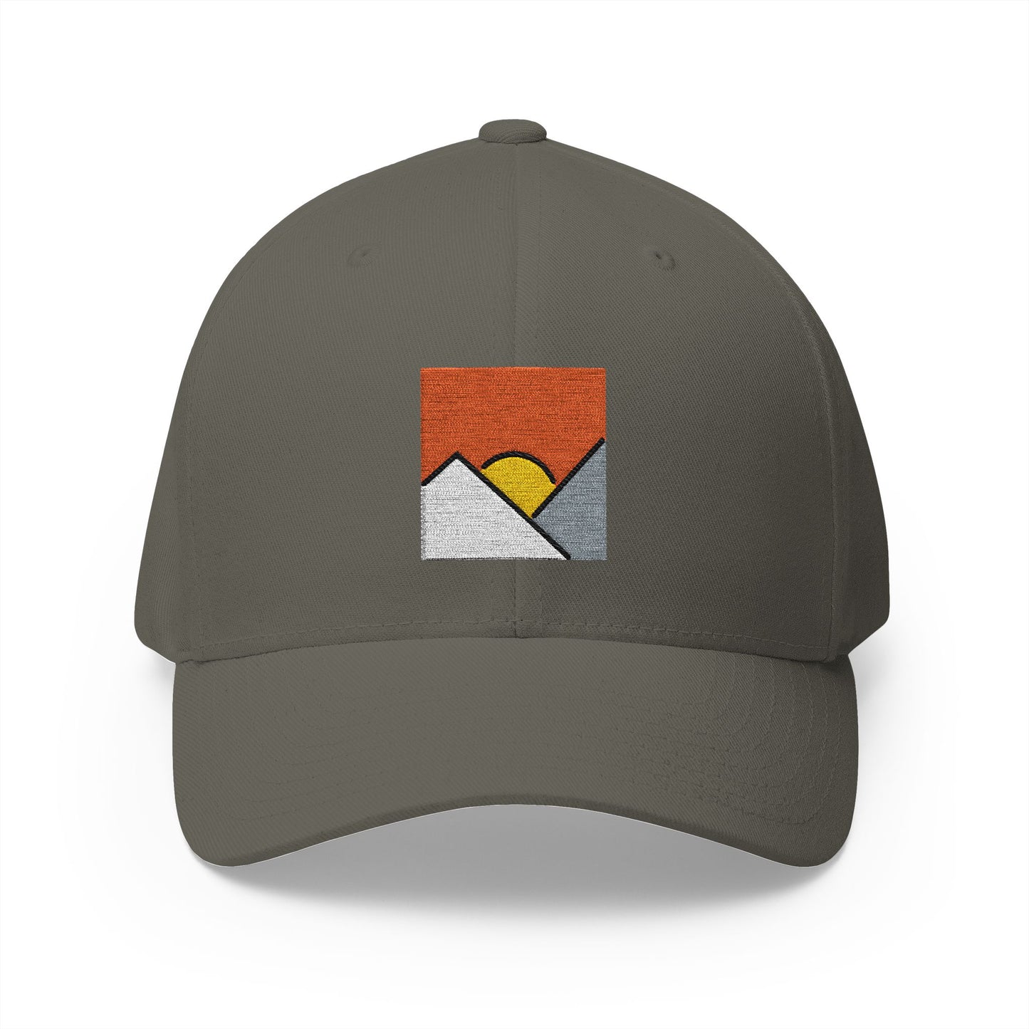 Sunrise Over Mountains Emoji Olive Cap – Premium by Capmoji