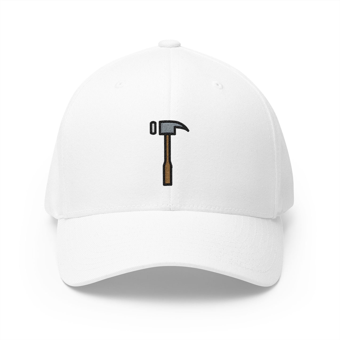 Hammer Emoji White Cap – Premium by Capmoji