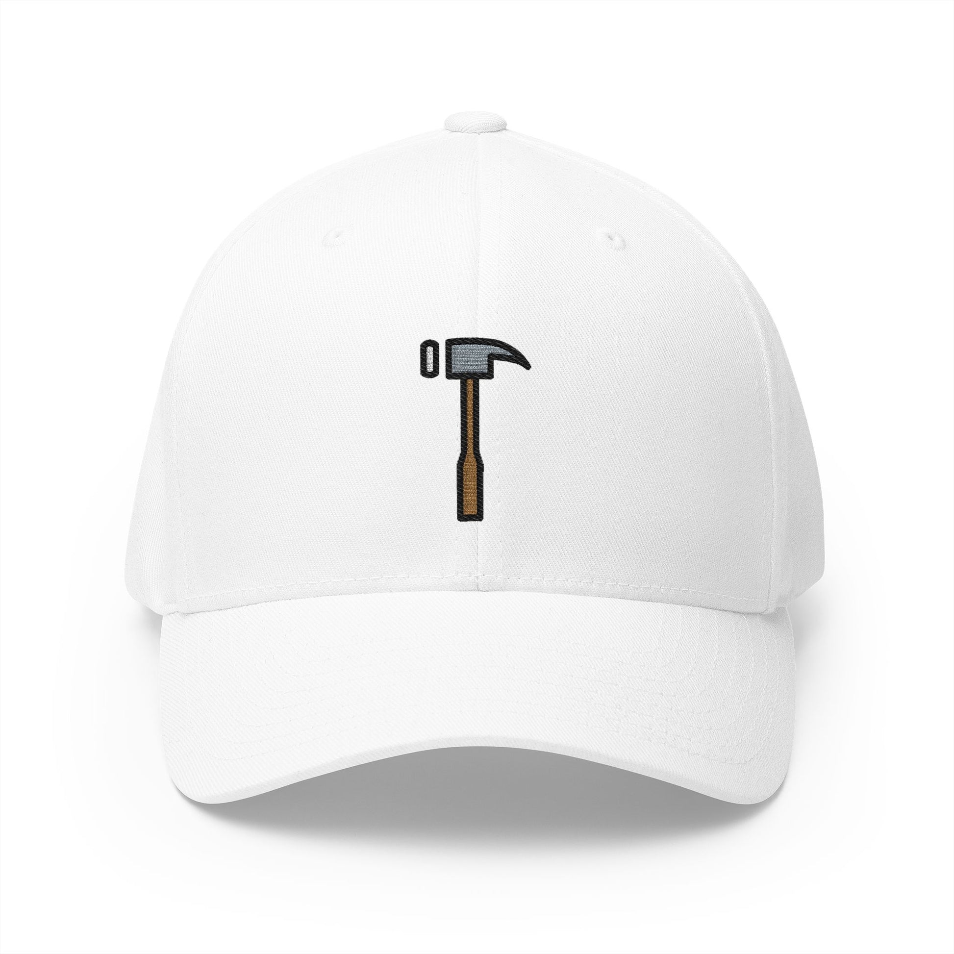 Hammer Emoji White Cap – Premium by Capmoji