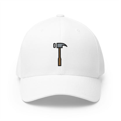 Hammer Emoji White Cap – Premium by Capmoji