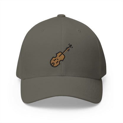 Violin Emoji Olive Cap – Premium by Capmoji