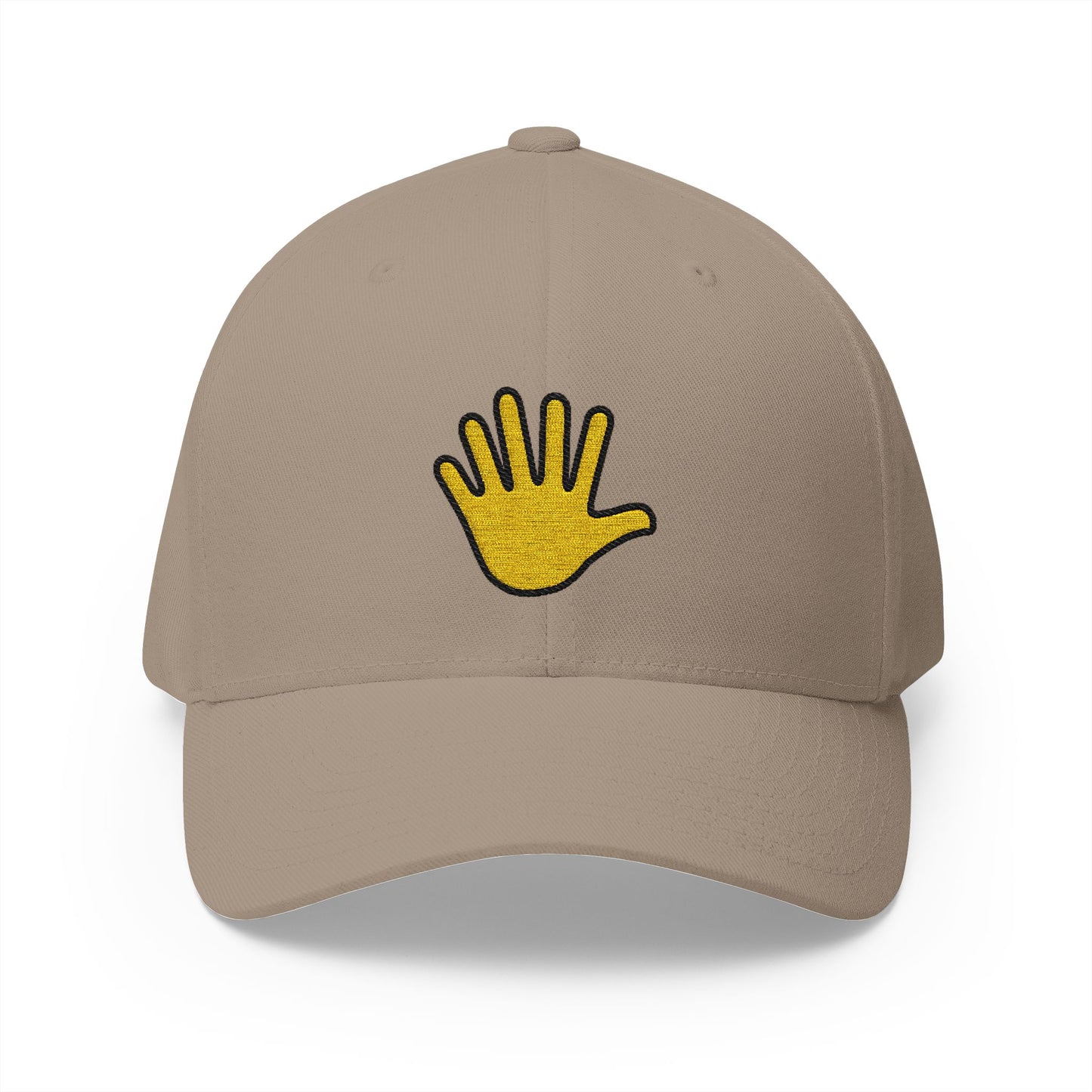 Ai Hand Emoji Khaki Cap – Premium by Capmoji