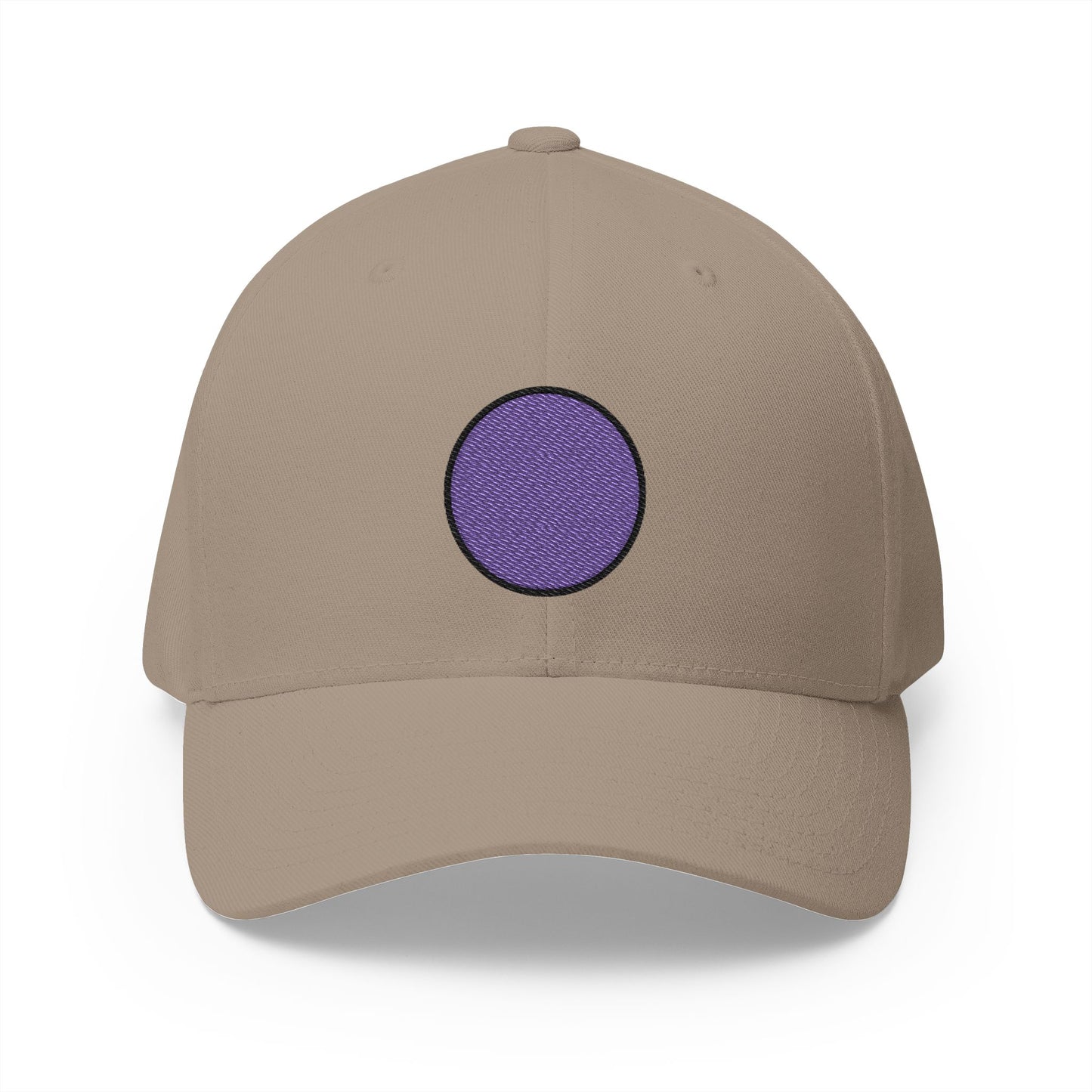 Purple Circle Emoji Khaki Cap – Premium by Capmoji