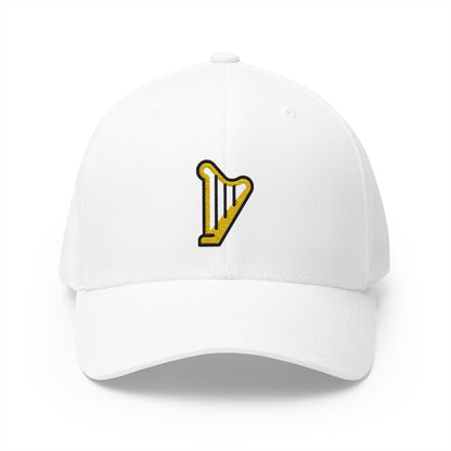 Harp Emoji White Cap – Premium by Capmoji