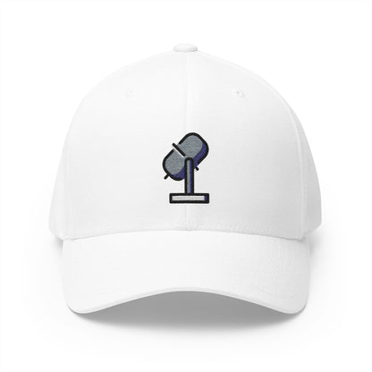 Studio Microphone Emoji White Cap – Premium by Capmoji