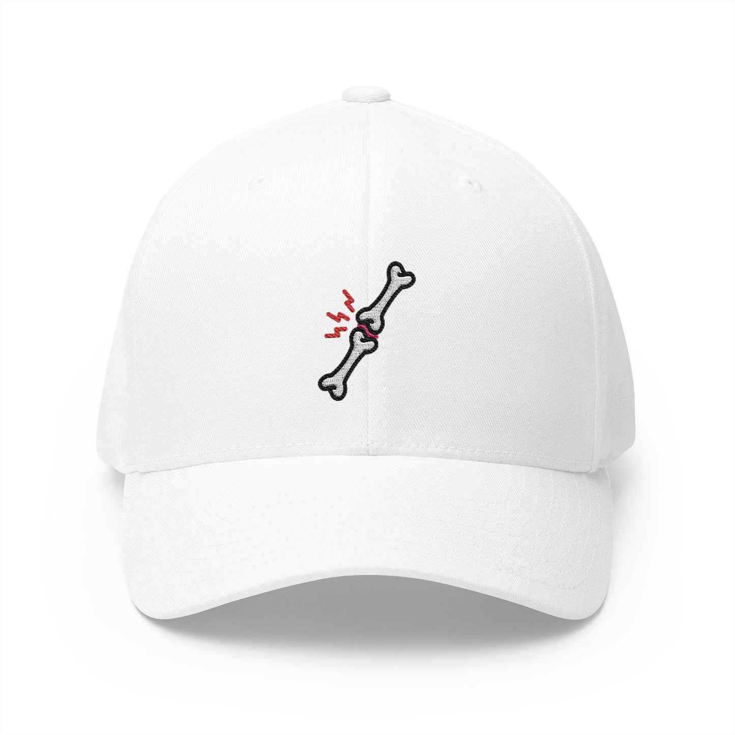 Joint Pain Emoji White Cap – Premium by Capmoji