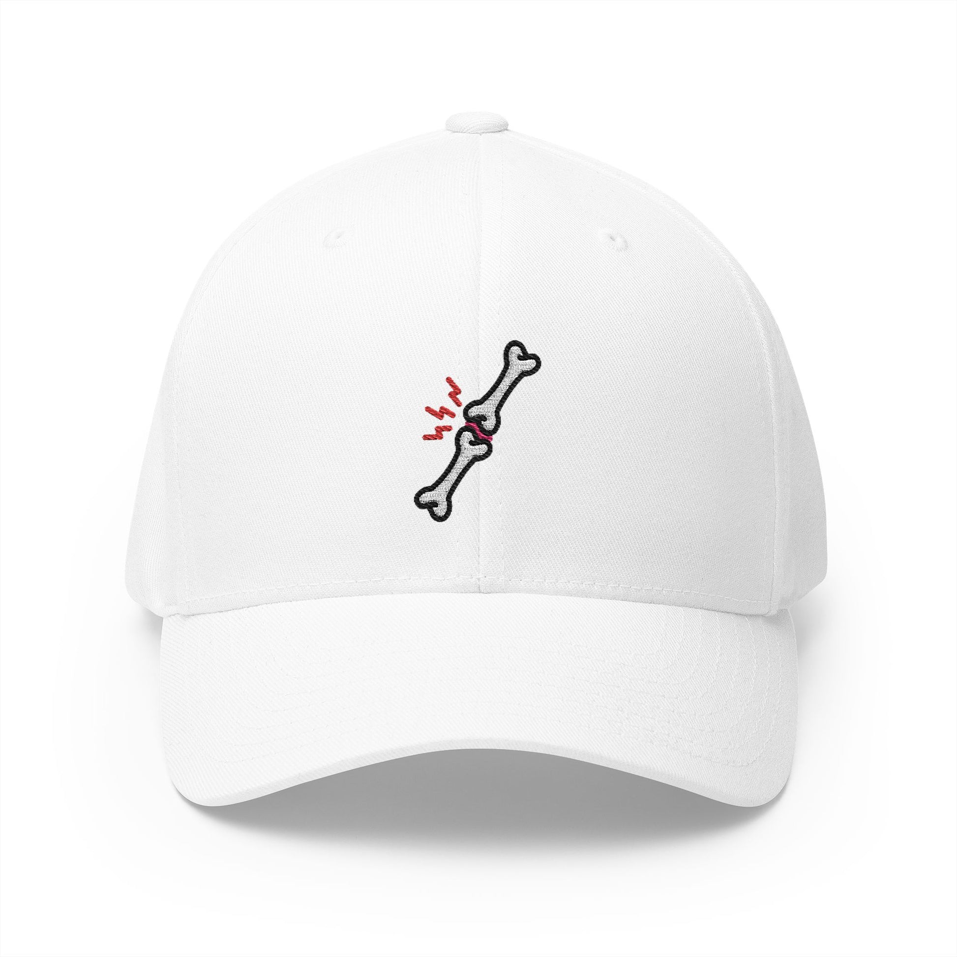 Joint Pain Emoji White Cap – Premium by Capmoji
