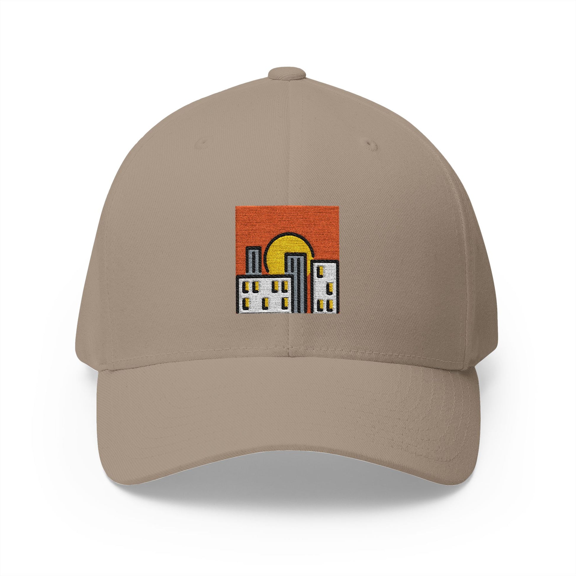 Sunset Emoji Khaki Cap – Premium by Capmoji