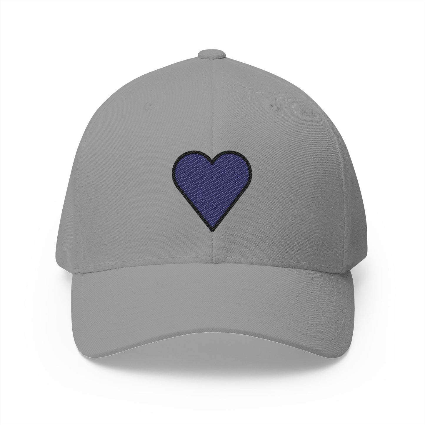 Black Heart Emoji Grey Cap – Premium by Capmoji