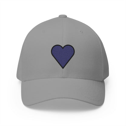 Black Heart Emoji Grey Cap – Premium by Capmoji