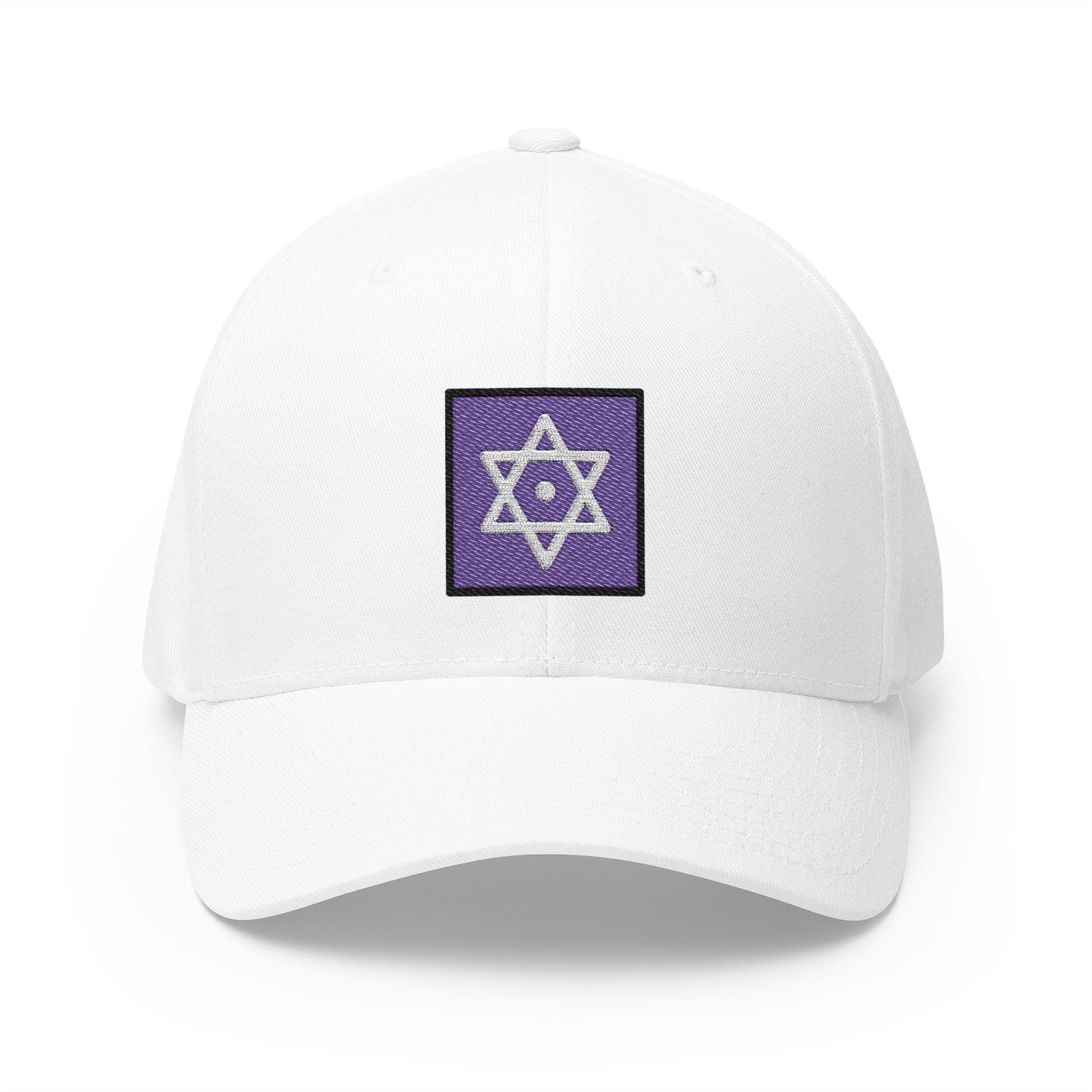 Dotted Six-Pointed Star Emoji White Cap – Premium by Capmoji