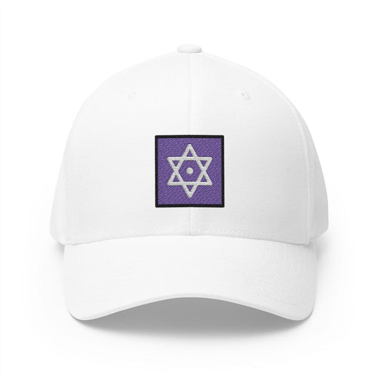Dotted Six-Pointed Star Emoji White Cap – Premium by Capmoji
