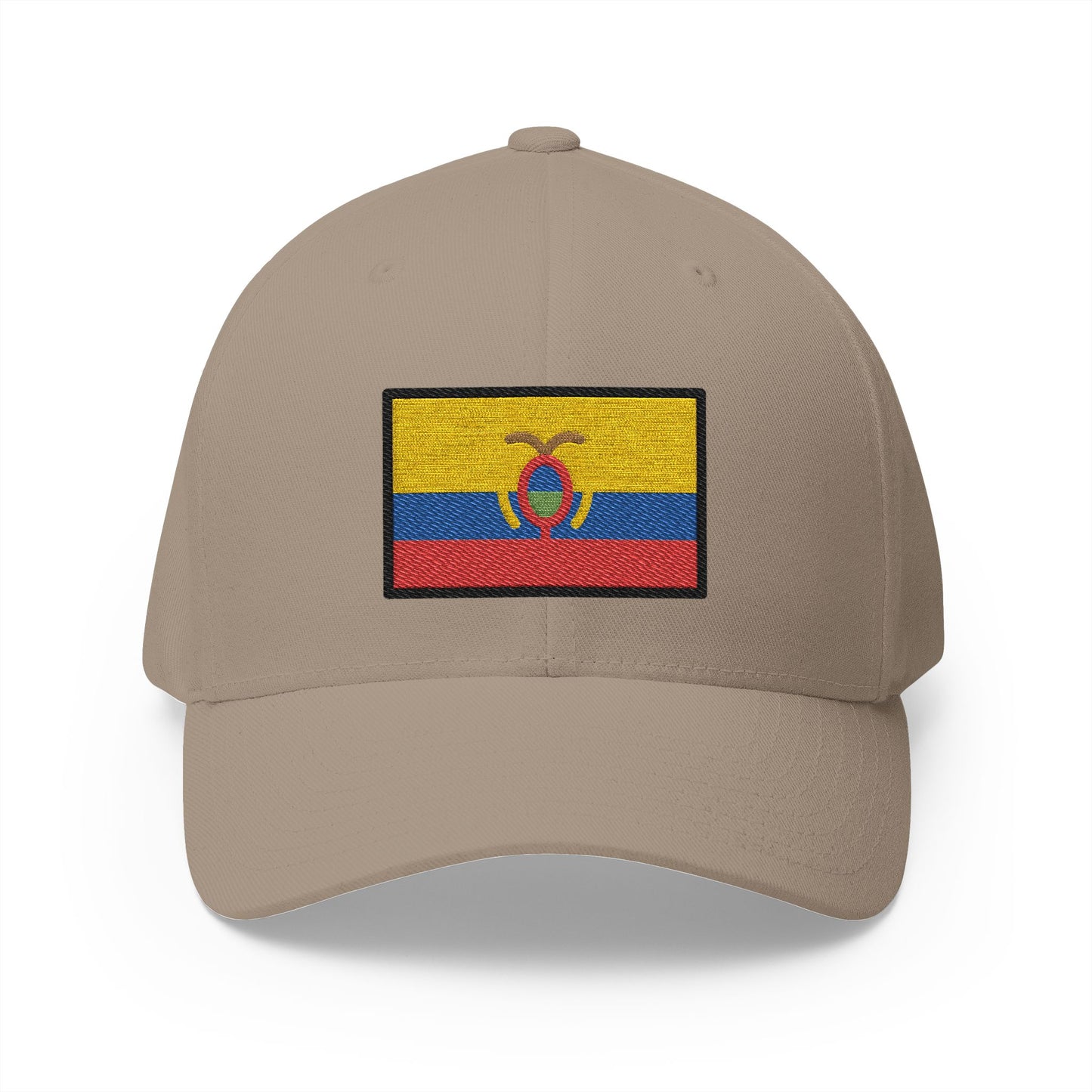 Flag: Ecuador Emoji Khaki Cap – Premium by Capmoji