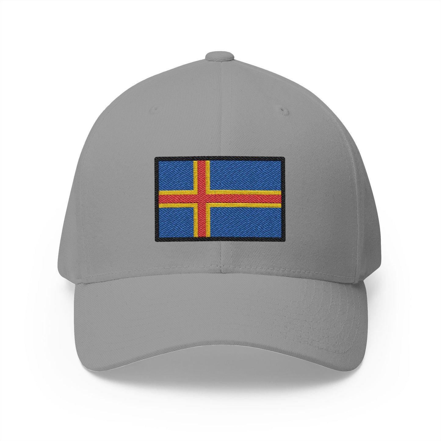 Flag: Åland Islands Emoji Grey Cap – Premium by Capmoji