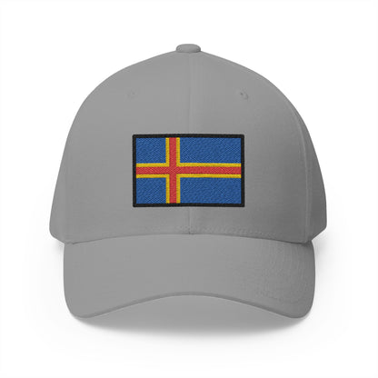 Flag: Åland Islands Emoji Grey Cap – Premium by Capmoji