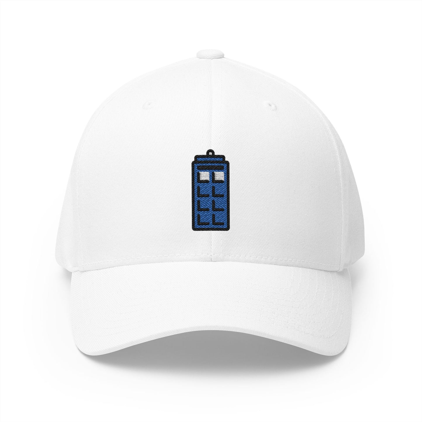 Tardis Emoji White Cap – Premium by Capmoji