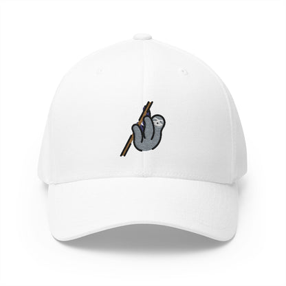 Sloth Emoji White Cap – Premium by Capmoji