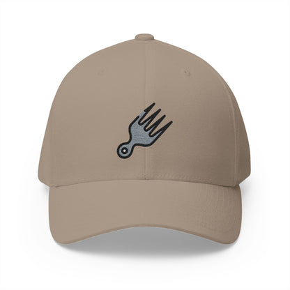 Hair Pick Emoji Khaki Cap – Premium by Capmoji