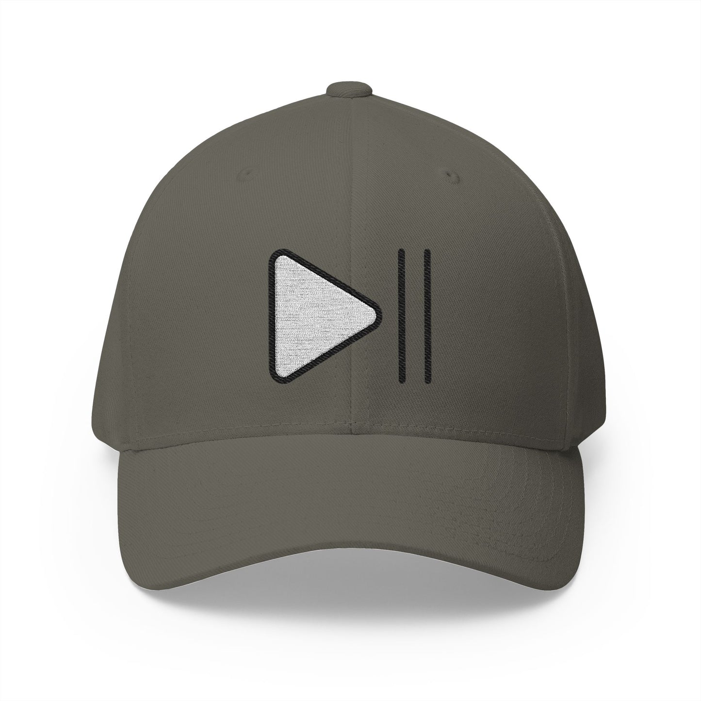 Play Or Pause Button Emoji Olive Cap – Premium by Capmoji