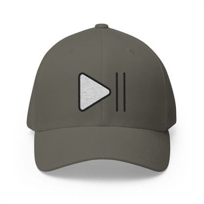 Play Or Pause Button Emoji Olive Cap – Premium by Capmoji