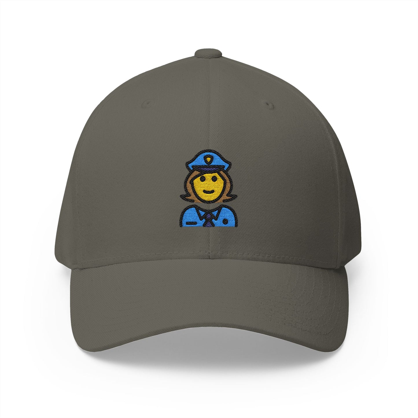Woman Police Officer Emoji Olive Cap – Premium by Capmoji