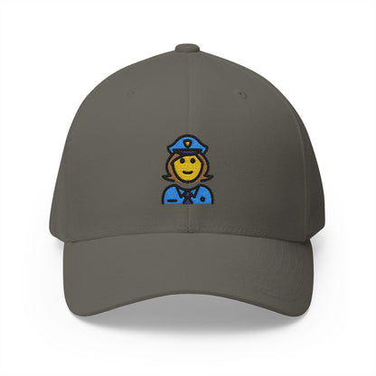 Woman Police Officer Emoji Olive Cap – Premium by Capmoji