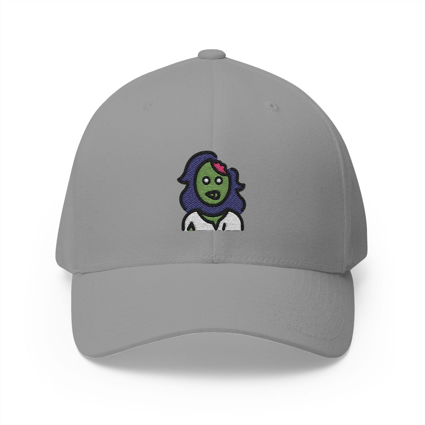 Woman Zombie Emoji Grey Cap – Premium by Capmoji