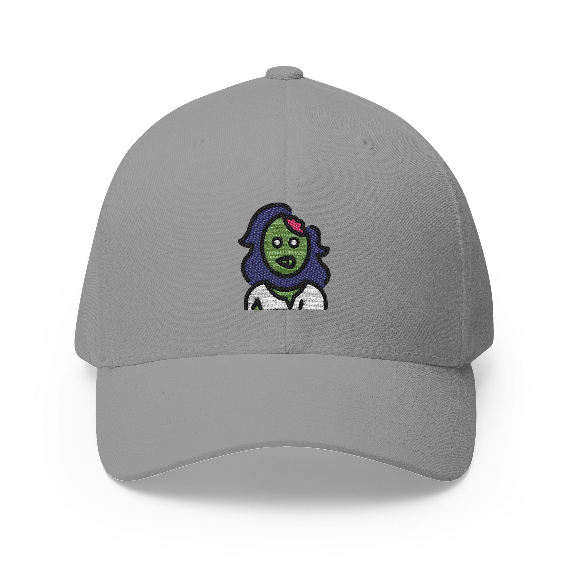 Woman Zombie Emoji Grey Cap – Premium by Capmoji