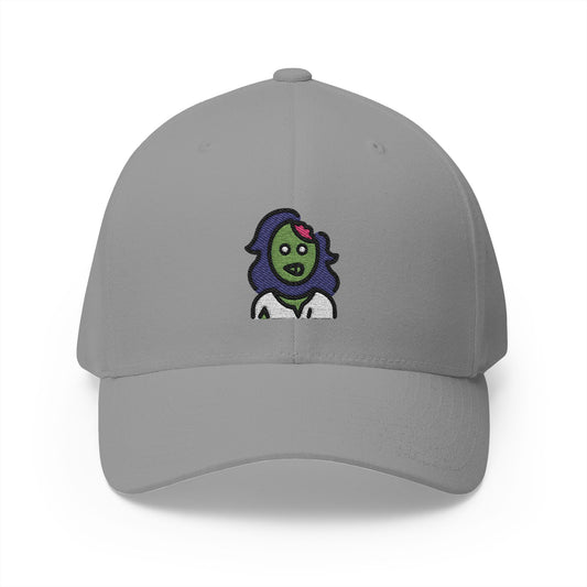 Woman Zombie Emoji Grey Cap – Premium by Capmoji