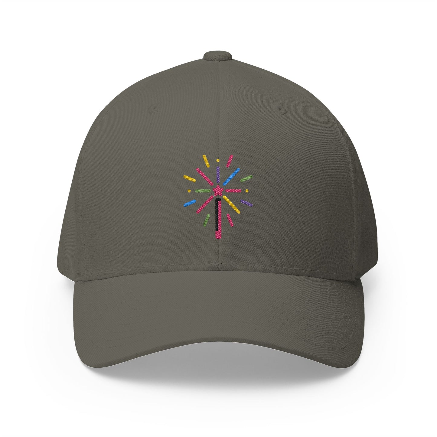 Fireworks Emoji Olive Cap – Premium by Capmoji