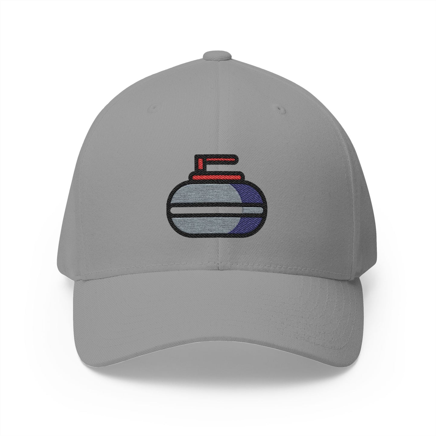 Curling Stone Emoji Grey Cap – Premium by Capmoji
