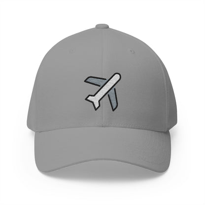 Airplane Emoji Grey Cap – Premium by Capmoji