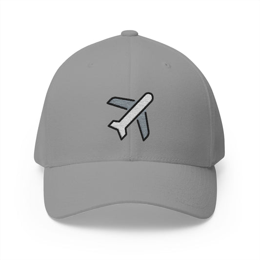 Airplane Emoji Grey Cap – Premium by Capmoji