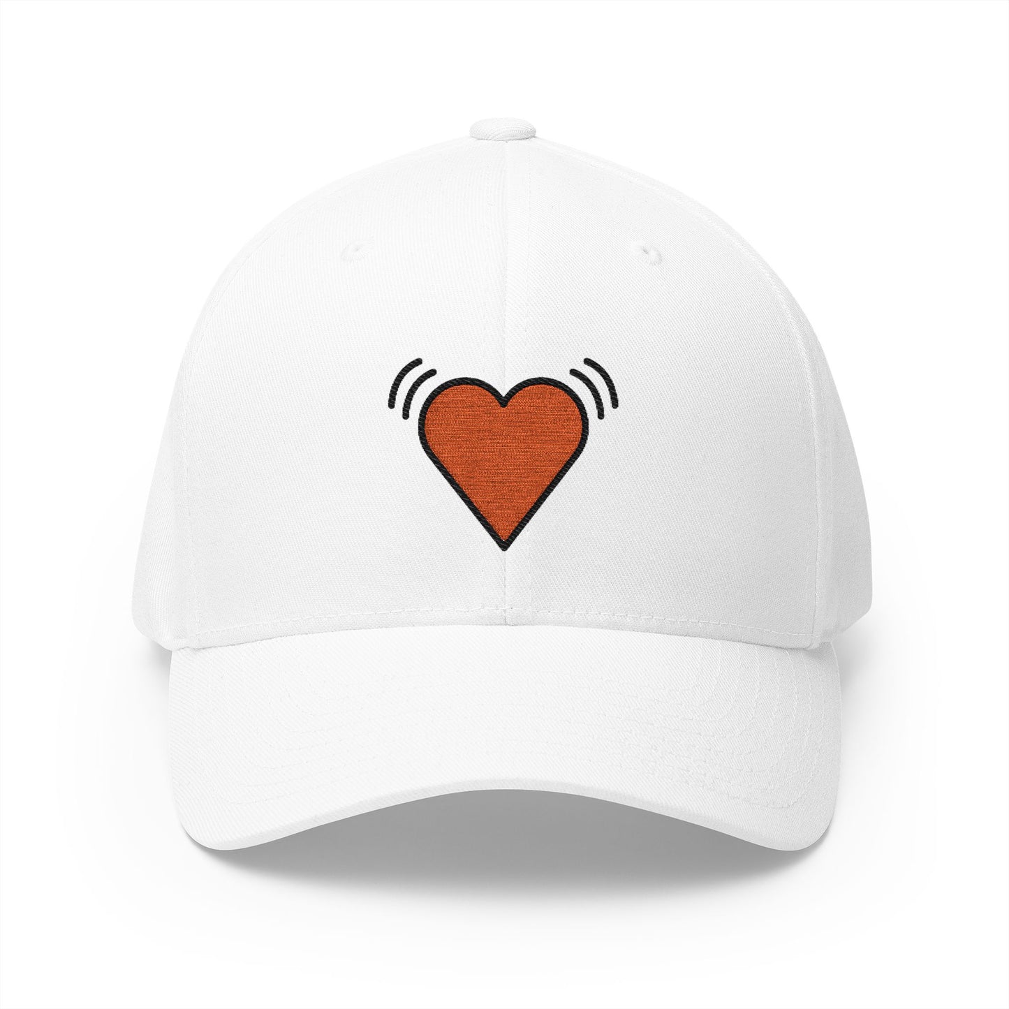 Beating Heart Emoji White Cap – Premium by Capmoji