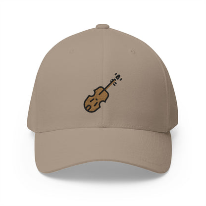 Violin Emoji Khaki Cap – Premium by Capmoji