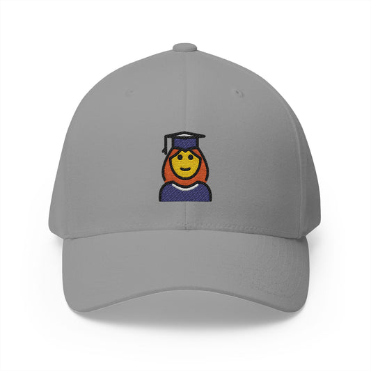 Woman Student Emoji Grey Cap – Premium by Capmoji