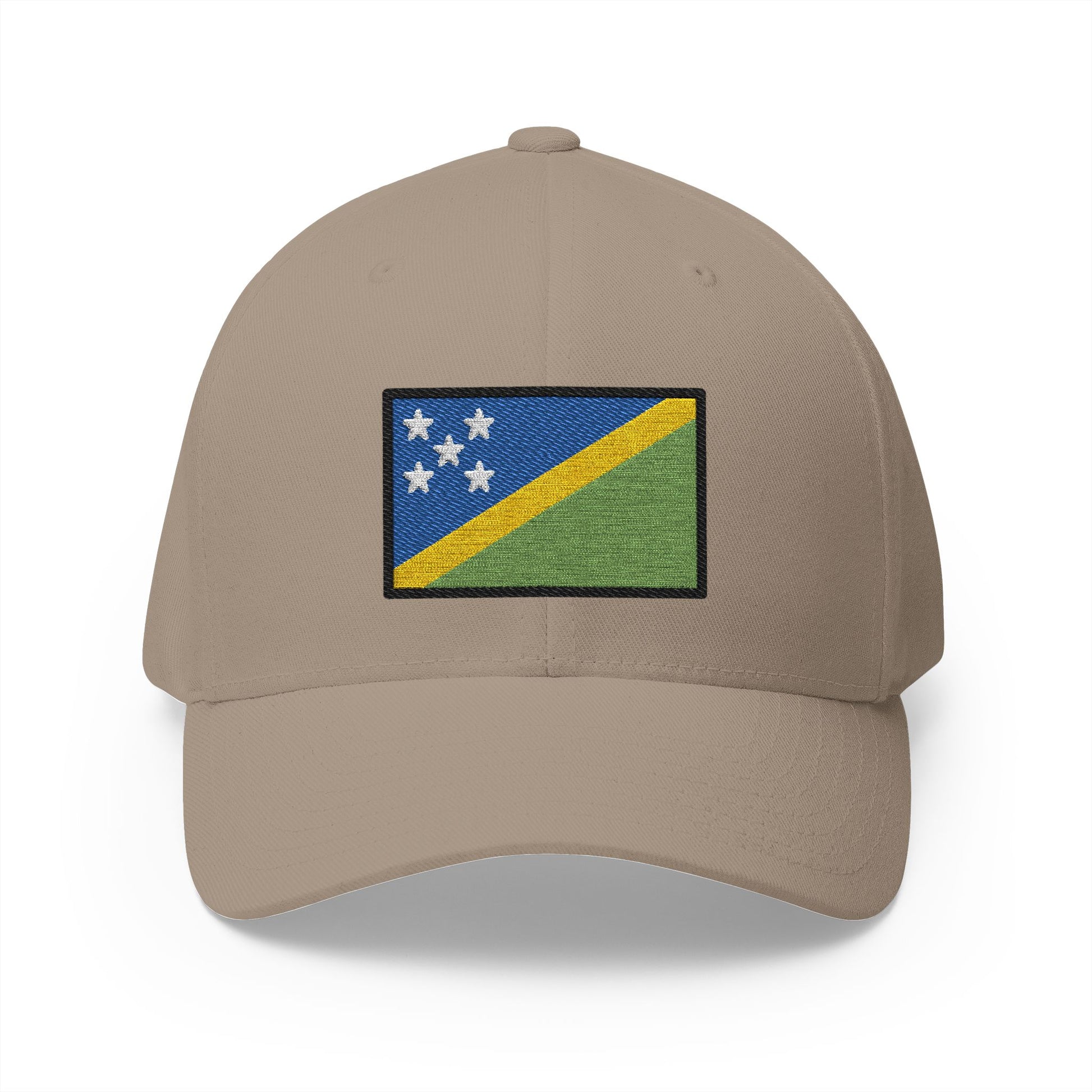 Flag: Solomon Islands Emoji Khaki Cap – Premium by Capmoji