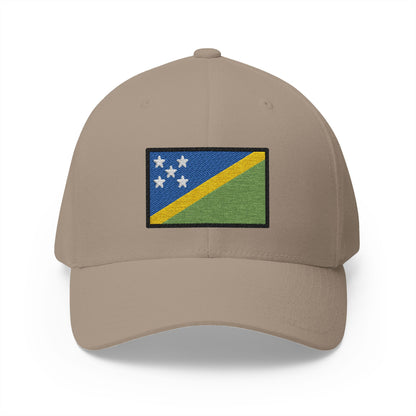 Flag: Solomon Islands Emoji Khaki Cap – Premium by Capmoji