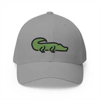 Crocodile Emoji Grey Cap – Premium by Capmoji
