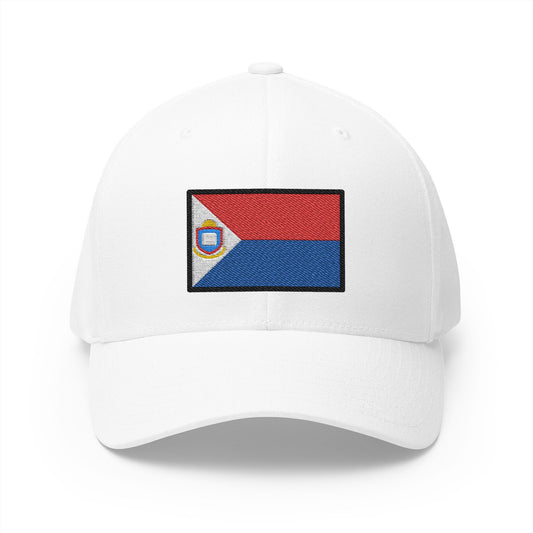Flag: Sint Maarten Emoji White Cap – Premium by Capmoji