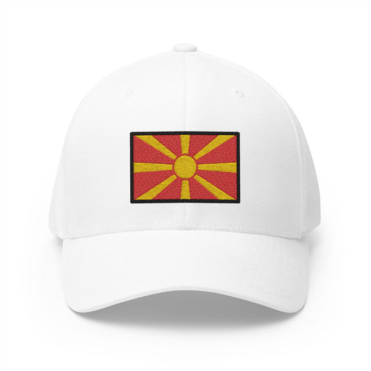 Flag: North Macedonia Emoji White Cap – Premium by Capmoji