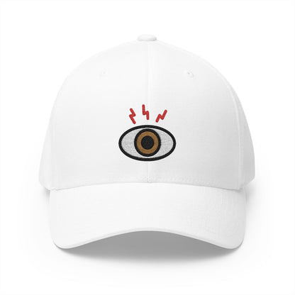 Eye Pain Emoji White Cap – Premium by Capmoji