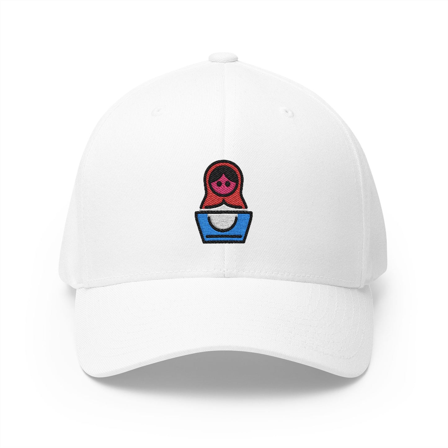 Nesting Dolls Emoji White Cap – Premium by Capmoji