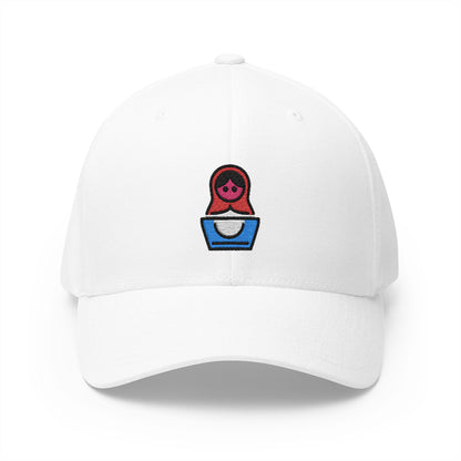 Nesting Dolls Emoji White Cap – Premium by Capmoji