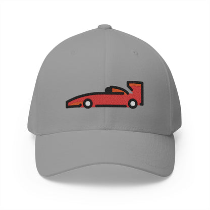 Racing Car Emoji Grey Cap – Premium by Capmoji