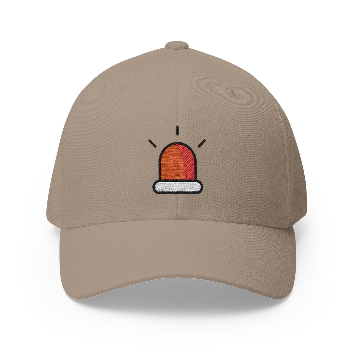 Police Car Light Emoji Khaki Cap – Premium by Capmoji